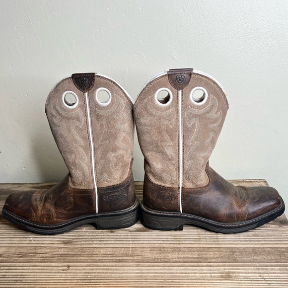 WorkHog Wide Square Toe Tall Boot Ariat Kids 2.5 cowboy workwear - Picture 4 of 14